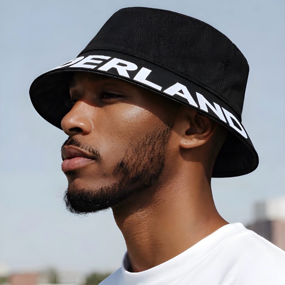Timberland Men Women Black Logo Bucket Hat Sz L/XL - Picture 2 of 13